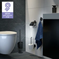 Tiger Tune Toiletrolhouder Met Klep Geborsteld Zwart/mat Zwart 15 Tiger Tune Toiletrolhouder Met Klep Geborsteld Zwart/mat Zwart -Badkamerartikelen Winkel 123 6790