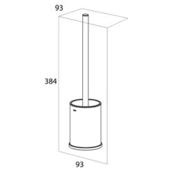 Tiger Toiletborstelhouder Colar Staand Zwart -Badkamerartikelen Winkel 123 6811