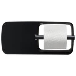 Tiger Toiletrolhouder TESS Met Planchet Zwart/antraciet -Badkamerartikelen Winkel 123 6825