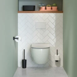 Tiger Toiletrolhouder Carv Zwart -Badkamerartikelen Winkel 123 6837