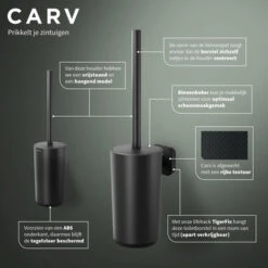 Tiger Toiletborstelhouder Carv Vrijstaand Zwart -Badkamerartikelen Winkel 123 6859