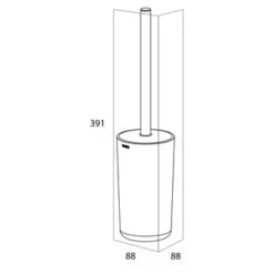 Tiger Toiletborstelhouder Carv Vrijstaand Zwart -Badkamerartikelen Winkel 123 6860