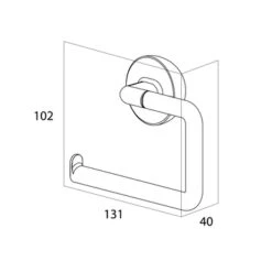Tiger Toiletrolhouder Cooper Zonder Klep -Badkamerartikelen Winkel 123 6874