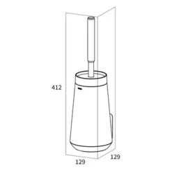 Tiger Toiletborstelhouder TESS Met Swoop Borstel Flexibel Blauw/zwart -Badkamerartikelen Winkel 123 6901