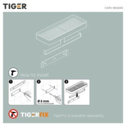 Tiger Toiletrolhouder Carv Met Planchet -Badkamerartikelen Winkel 123 6925