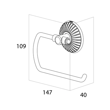 Tiger WC-rolhouder Ivy Chroom/wit 6 Tiger WC-rolhouder Ivy Chroom/wit - Afbeelding 4