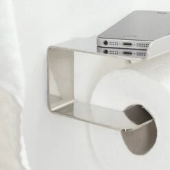 Tiger Toiletrolhouder Colar Met Plateau Chroom -Badkamerartikelen Winkel 123 6940