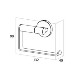 Tiger Toiletrolhouder Noon Zonder Klep Zwart -Badkamerartikelen Winkel 123 6958