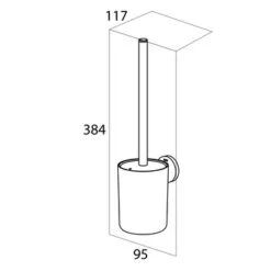 Tiger Toiletborstelhouder Urban Hangend Zwart -Badkamerartikelen Winkel 123 7041