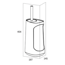 Tiger Toiletborstelhouder TESS Met Opbergfunctie Vrijstaand En Swoop Borstel Flexibel Wit/lichtgrijs -Badkamerartikelen Winkel 123 7080