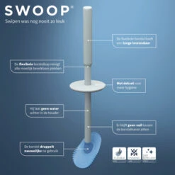 Tiger Toiletborstelhouder TESS Met Opbergfunctie Vrijstaand En Swoop Borstel Flexibel Wit/lichtgrijs -Badkamerartikelen Winkel 123 7082