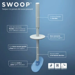 Tiger Toiletborstelhouder TESS Met Opbergfunctie Vrijstaand En Swoop Borstel Flexibel Wit/lichtgrijs -Badkamerartikelen Winkel 123 7084