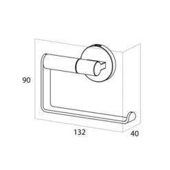 Toiletrolhouder Tiger Noon Chroom -Badkamerartikelen Winkel 123 7147