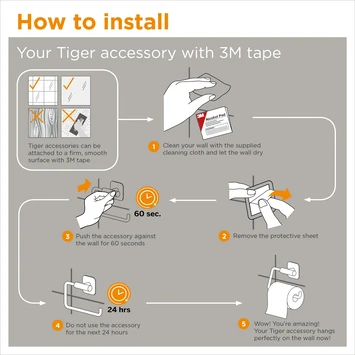 Tiger Tune Toiletrolhouder Met Klep Geborsteld RVS/mat Zwart 13 Tiger Tune Toiletrolhouder Met Klep Geborsteld RVS/mat Zwart - Afbeelding 11