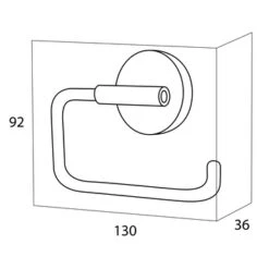 Handson Toiletrolhouder Smart Chroom -Badkamerartikelen Winkel 123 7236