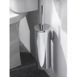 Haceka Toiletborstelhouder Kosmos Tec Hangend Chroom Buitenpot Met Binnenpot -Badkamerartikelen Winkel 123 7282