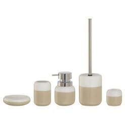 Sealskin Toiletborstelgarnituur Sphere Porcelein Zand -Badkamerartikelen Winkel 123 7439