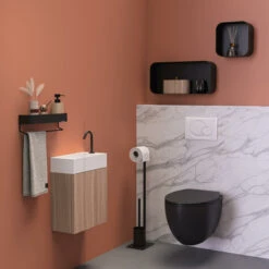 Sealskin Toiletrek Brix Metaal Zwart -Badkamerartikelen Winkel 123 7470