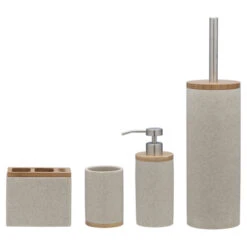 Sealskin Toiletborstelgarnituur Grace Zand 17 Sealskin Toiletborstelgarnituur Grace Zand -Badkamerartikelen Winkel 123 7504