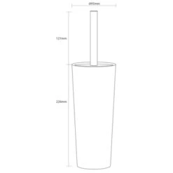 Sealskin Pierra Toiletborstelhouder Grijs -Badkamerartikelen Winkel 123 7547