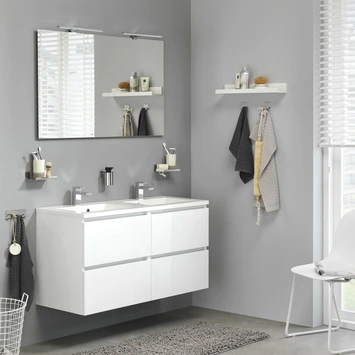 Tiger Karlo Badkamermeubel 120 Cm Hoogglans Wit Met Wastafel Hoogglans Wit 8 Tiger Karlo Badkamermeubel 120 Cm Hoogglans Wit Met Wastafel Hoogglans Wit - Afbeelding 6