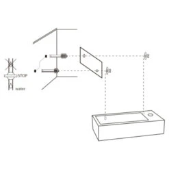 Differnz Fonteinset Ravo Rechts Wit Keramiek -Badkamerartikelen Winkel 123 7655