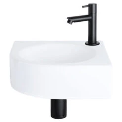 Differnz Cleo Hoekfontein Wit 30X30X10 Cm 10 Differnz Cleo Hoekfontein Wit 30X30X10 Cm -Badkamerartikelen Winkel 123 7685