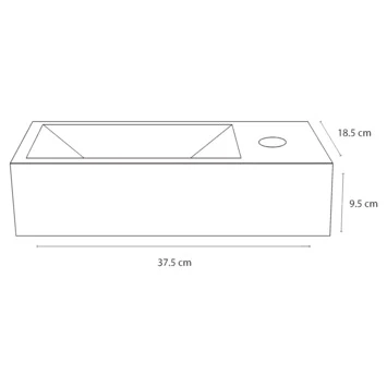 Differnz Helios Fontein 37.5x18.5x9.5 Cm Marmer 6 Differnz Helios Fontein 37.5x18.5x9.5 Cm Marmer - Afbeelding 4