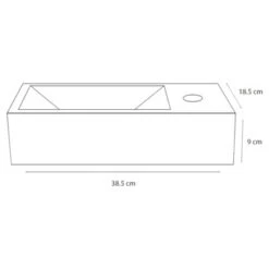 Differnz Ravo Fontein Wit 38.5x18.5x9cm -Badkamerartikelen Winkel 123 7697