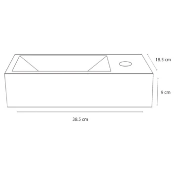 Differnz Ravo Fontein 38.5x18x9 Cm Licht Beton 4 Differnz Ravo Fontein 38.5x18x9 Cm Licht Beton - Afbeelding 2