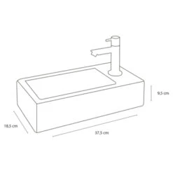 Differnz Fonteinset Helios Wit 36x18x8 Cm 25 Differnz Fonteinset Helios Wit 36x18x8 Cm -Badkamerartikelen Winkel 123 7725