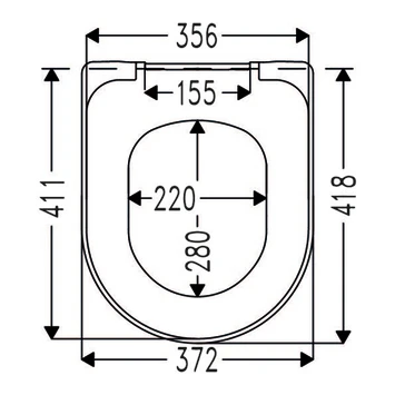 Cedo Tropea Beach Wc Bril Zwart Softclose D-vorm Thermoplast 4 Cedo Tropea Beach Wc Bril Zwart Softclose D-vorm Thermoplast - Afbeelding 2