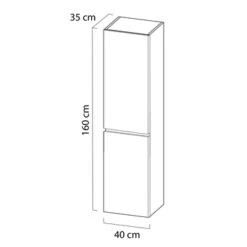 Tiger Karlo Kolomkast Chalet Eiken 160 Cm -Badkamerartikelen Winkel 123 786