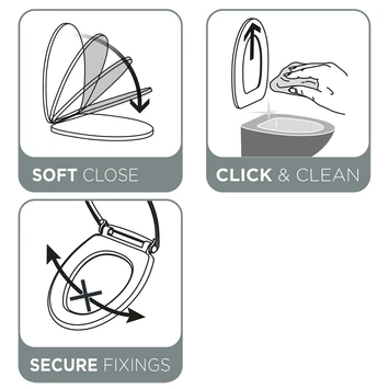 Tiger WC Bril Amadora Grijs Kunststof Met Softclose 8 Tiger WC Bril Amadora Grijs Kunststof Met Softclose - Afbeelding 6