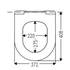 Cedo Delray Wc Bril Wit Softclose D-vorm Duroplast -Badkamerartikelen Winkel 123 7946