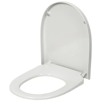 Pressalit D-vorm WC Bril Wit Kunststof Met Softclose 5 Pressalit D-vorm WC Bril Wit Kunststof Met Softclose - Afbeelding 3