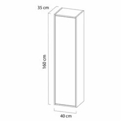 Tiger Helsinki Kolomkast 40 Cm Naturel Eiken -Badkamerartikelen Winkel 123 801