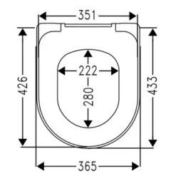 Cedo Solla Wc Bril Wit Softclose D-vorm Duroplast -Badkamerartikelen Winkel 123 8067