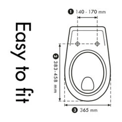 Cedo Solla Wc Bril Wit Softclose D-vorm Duroplast -Badkamerartikelen Winkel 123 8068