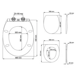 Tiger WC Bril Boston Wit/Chroom Kunststof Met Softclose -Badkamerartikelen Winkel 123 8117