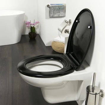 Tiger WC Bril Ventura Zwart Kunststof Met Softclose 6 Tiger WC Bril Ventura Zwart Kunststof Met Softclose - Afbeelding 4