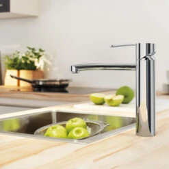 Grohe Keukenkraan Wave Cosmopolitan Met Hendel Chroom -Badkamerartikelen Winkel 123 8271