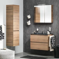 TIGER S-line Spiegelkast 60cm Chalet Eiken 13 TIGER S-line Spiegelkast 60cm Chalet Eiken -Badkamerartikelen Winkel 123 828