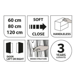 TIGER S-line Spiegelkast 60cm Chalet Eiken 17 TIGER S-line Spiegelkast 60cm Chalet Eiken -Badkamerartikelen Winkel 123 832