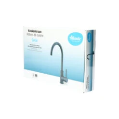 Atlantic Keukenkraan Colin Met Hendel Zwart -Badkamerartikelen Winkel 123 8414