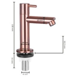 Differnz Fonteinkraan Recht Koper -Badkamerartikelen Winkel 123 8435