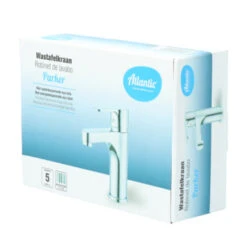 Atlantic Wastafelkraan Parker Met Hendel Chroom -Badkamerartikelen Winkel 123 8470