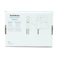 Atlantic Wastafelkraan Parker Met Hendel Chroom -Badkamerartikelen Winkel 123 8471