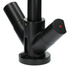 Aqualino Wastafelkraan Fortore 2-knops Met Waste Zwart -Badkamerartikelen Winkel 123 8482