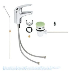 GROHE Wastafelkraan Swift S-size Met Hendel En Waste Chroom -Badkamerartikelen Winkel 123 8500